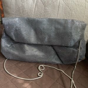 Grey sparkle purse